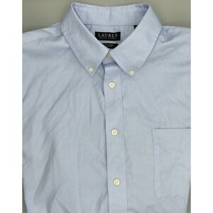 Lauren Ralph Lauren Mens Pale Blue Dress Shirt Long Slv Classic Fit XL 17 32/33